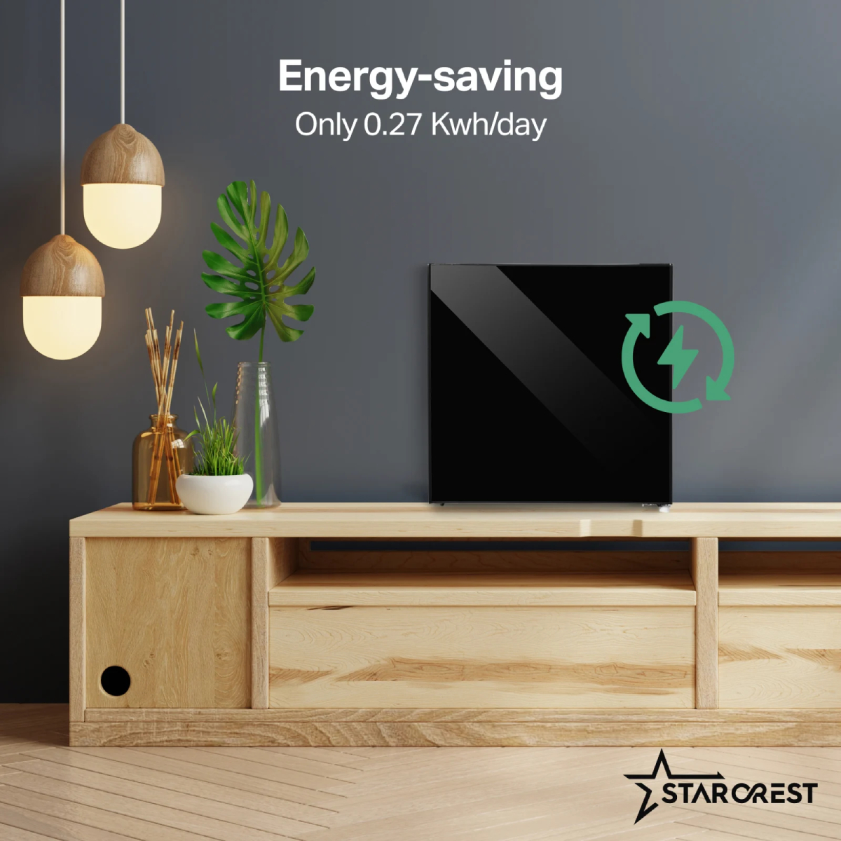 STARCREST SMB-47GLS-BK Ψυγείο Mini Bar, Μαύρο Γυαλί product image  | image 4
