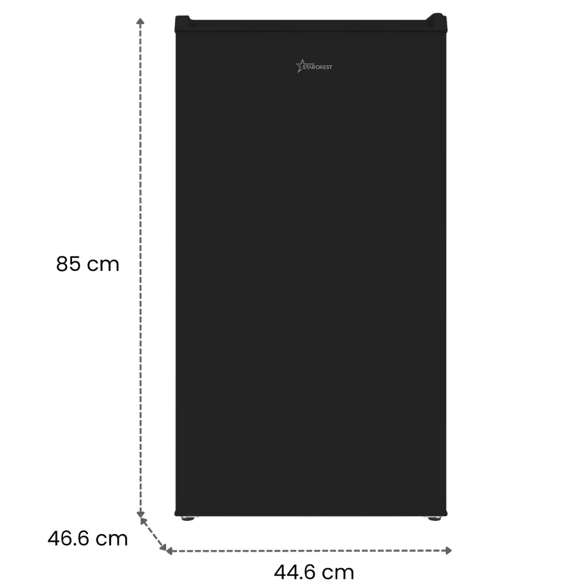 STARCREST SF-83BK-E Μονόπορτο Ψυγείο με Καταψύκτη, Μαύρο product image  | image 9