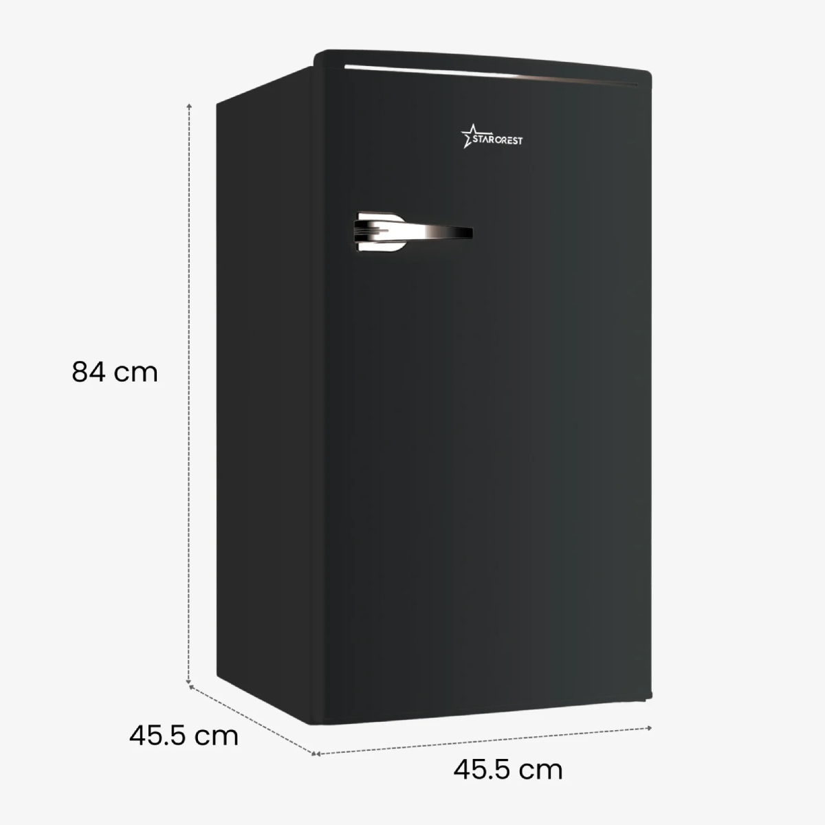 STARCREST SRF-86BK Vintage Μονόπορτο Ψυγείο, Μαύρο product image  | image 8