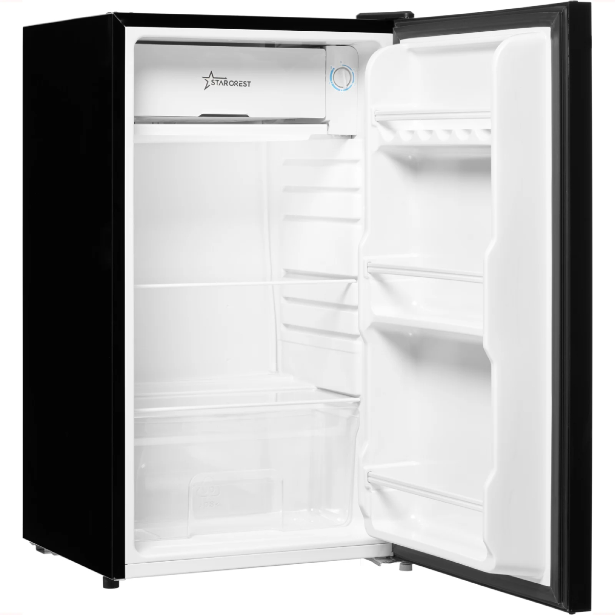 STARCREST SF-91GLS-BKE Μονόπορτο Ψυγείο με Καταψύκτη, Μαύρο Γυαλί product image  | image 2