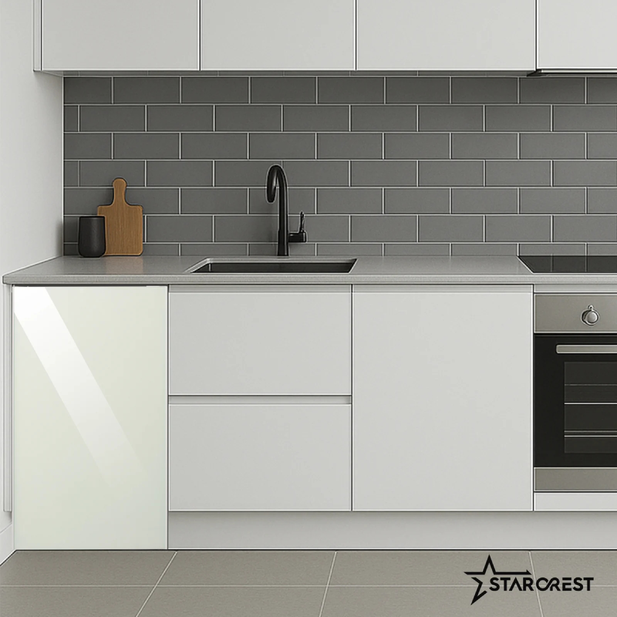 STARCREST SF-91GLS-WHE Μονόπορτο Ψυγείο με Καταψύκτη, Άσπρο Γυαλί product image  | image 6