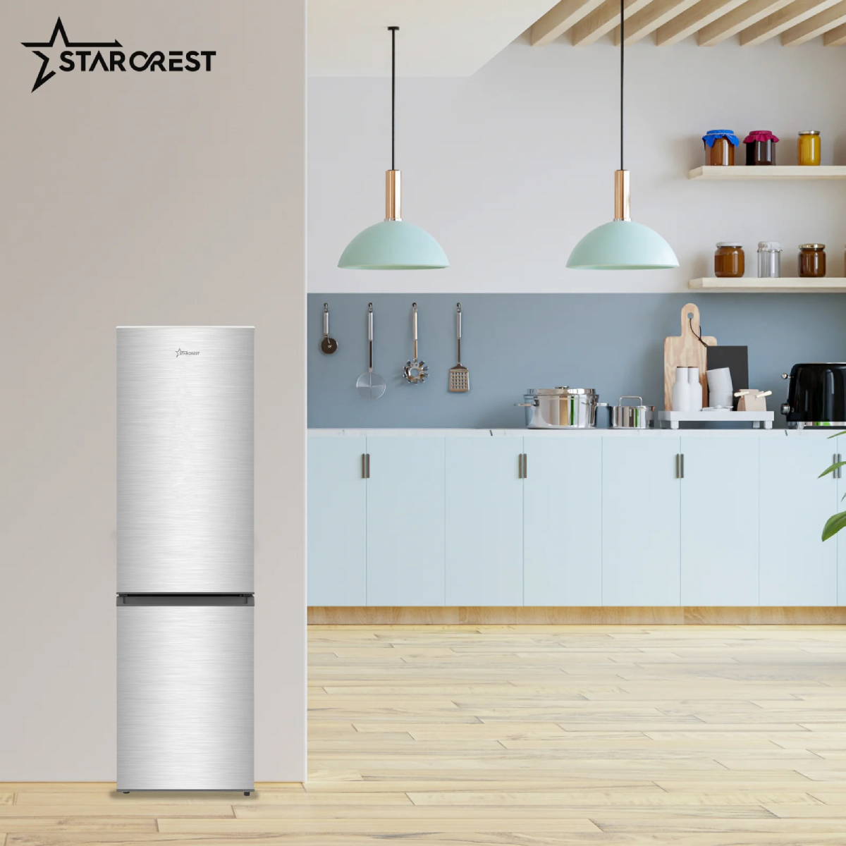 STARCREST SC-170IX-E Ψυγείο με Κάτω Θάλαμο, Inox product image  | image 8