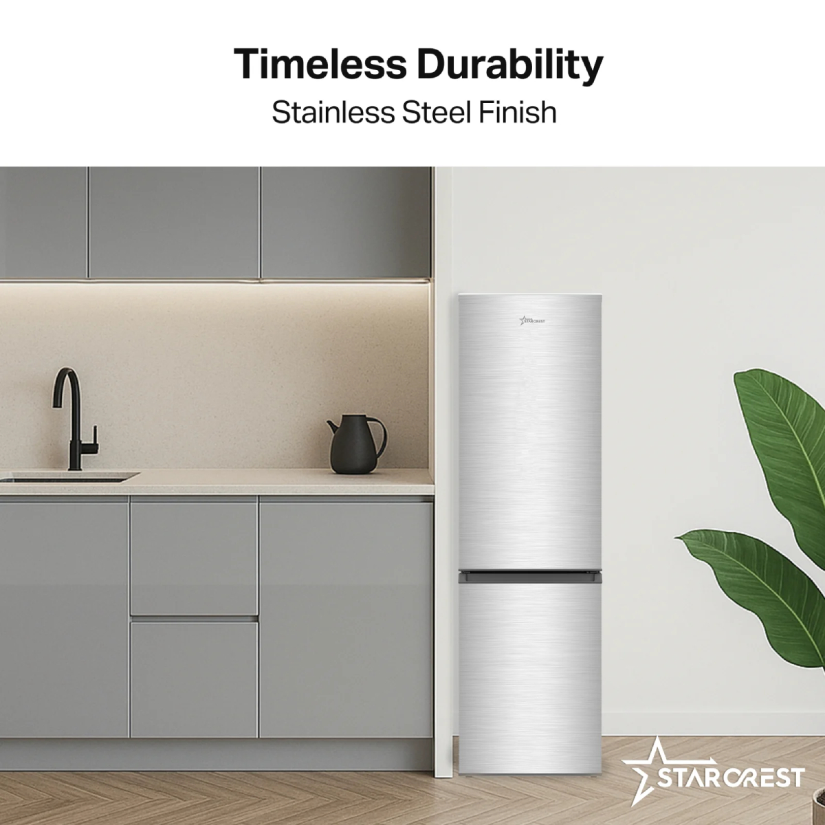 STARCREST SC-170IX-E Ψυγείο με Κάτω Θάλαμο, Inox product image  | image 5