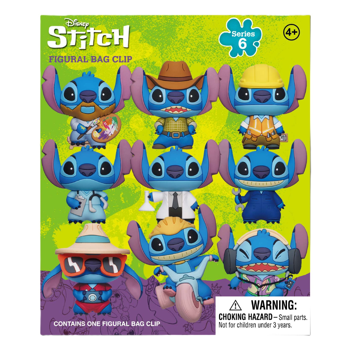 MONOGRAM Disney Stitch 3D Foam Bag Clips Τυφλό Πακέτο product image  | image 1