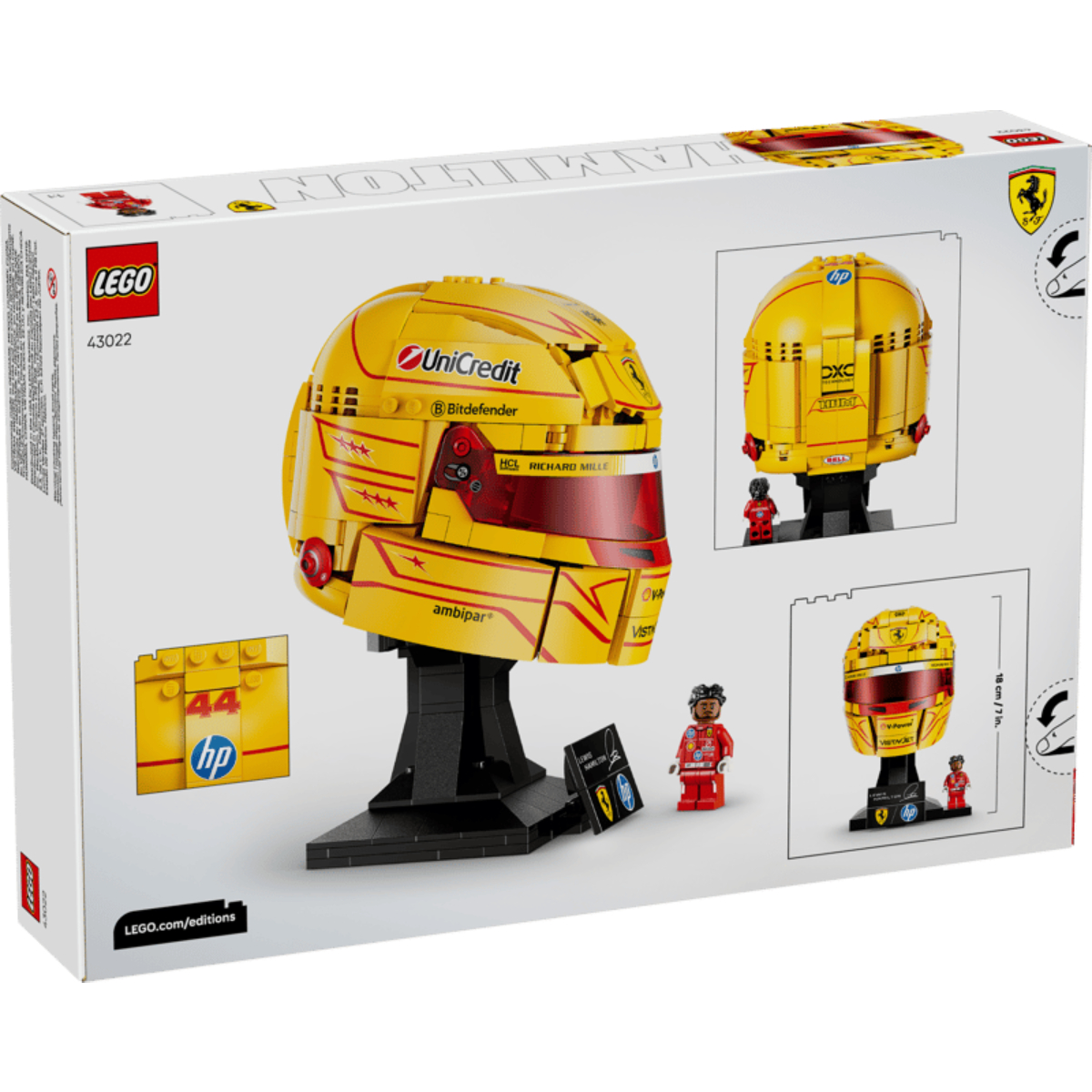 LEGO 43022 Editions Κράνος Scuderia Ferrari HP Lewis Hamilton product image  | image 12