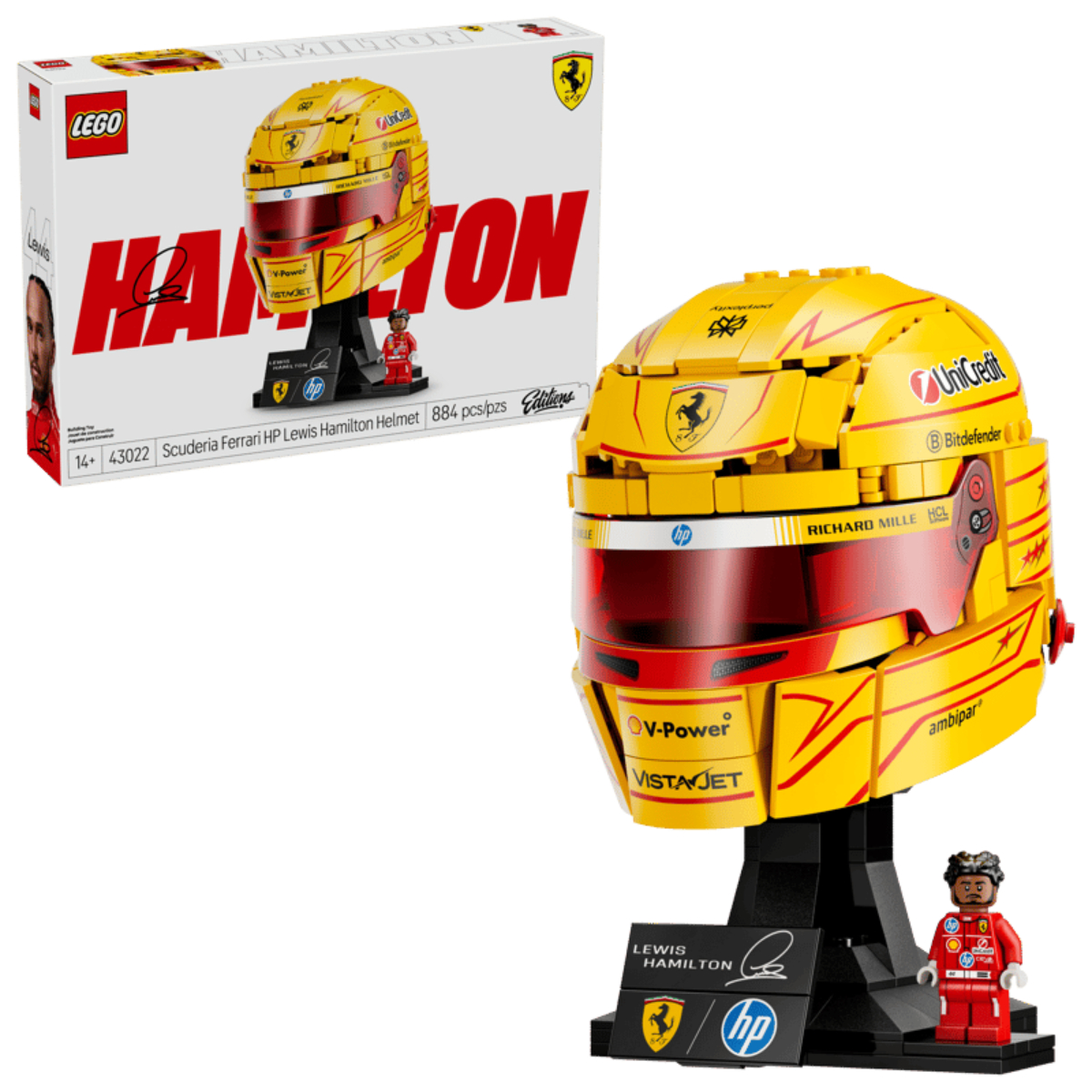 LEGO 43022 Editions Κράνος Scuderia Ferrari HP Lewis Hamilton product image  | image 1