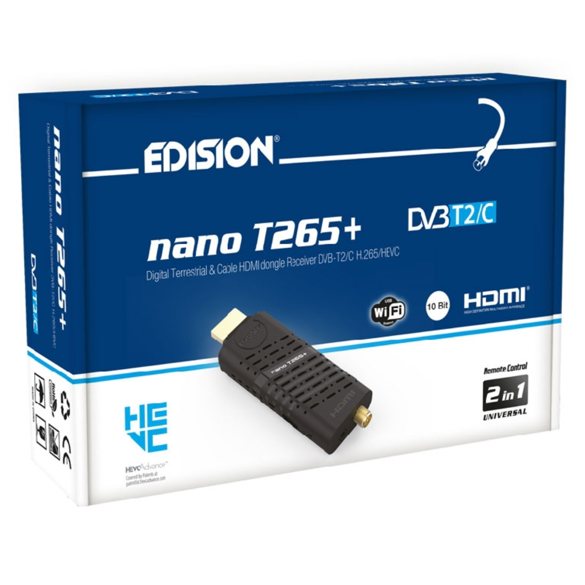 EDISION NANO T265+ DVB-T2 Συντονιστής Τηλεόρασης product image  | image 6