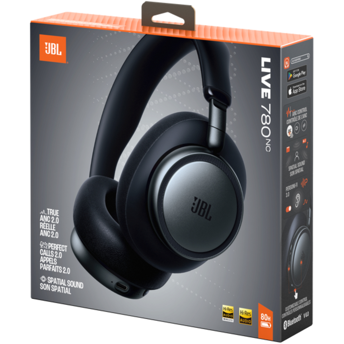 JBL JBLLIVE780NCBLK Live 780NC Ασύρματα Over-Ear Ακουστικά, Μαύρο product image  | image 9