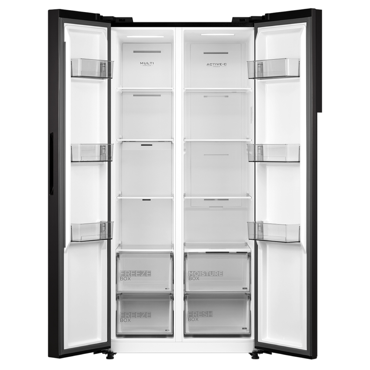 MIDEA MDRS619FIE45 Ψυγείο Ντουλάπα 460 Lt, Dark Inox product image  | image 2
