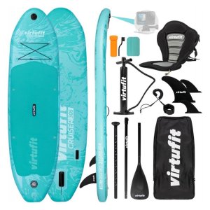 VIRTUFIT VFW06053 Φουσκωτή Σανίδα SUP Cruiser  με Κάθισμα Kayak 305cm, Τιρκουάζ