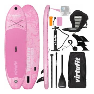 VIRTUFIT VFW06096 Φουσκωτή Σανίδα SUP Cruiser  με Κάθισμα Kayak 305cm, Ροζ